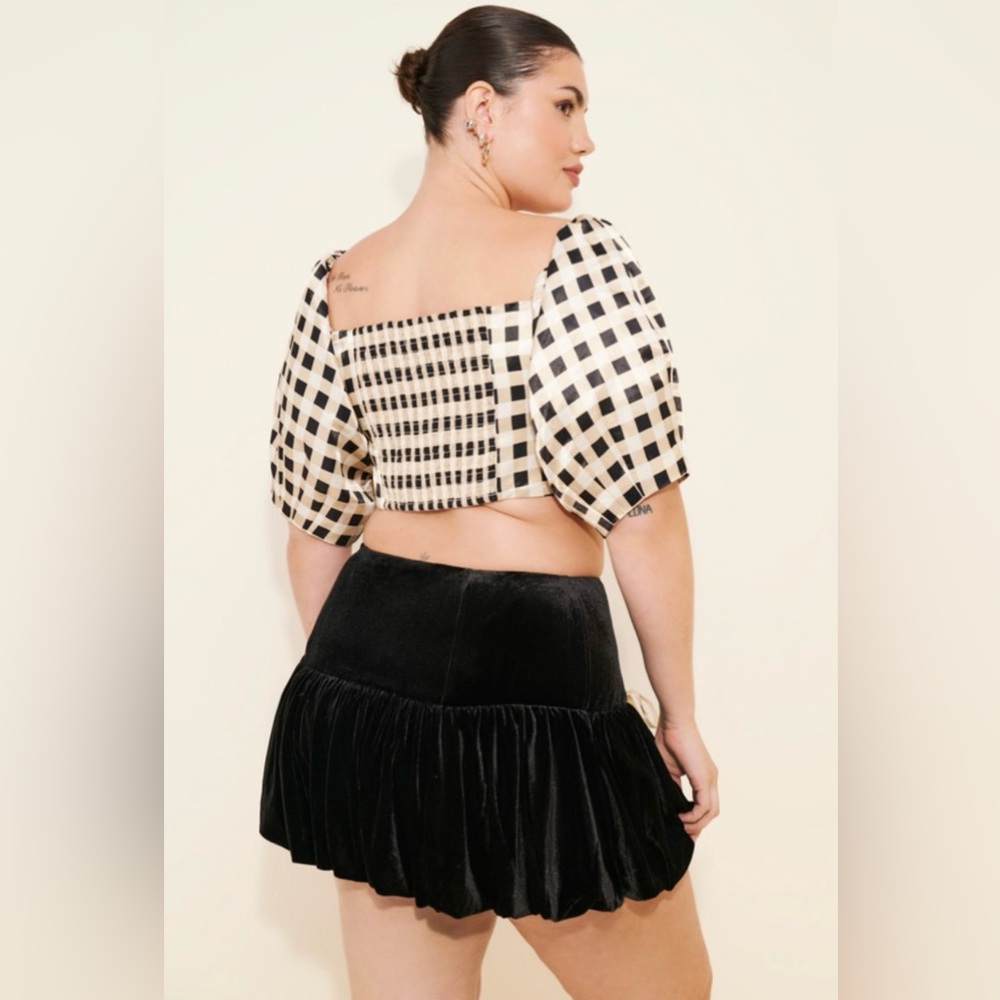 Lisa Says Gah Scarlett Bubble Mini Skirt Large - Picture 4 of 9